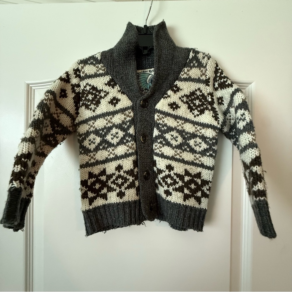 Ruum Wildlife Button Up Sweater 18 Months